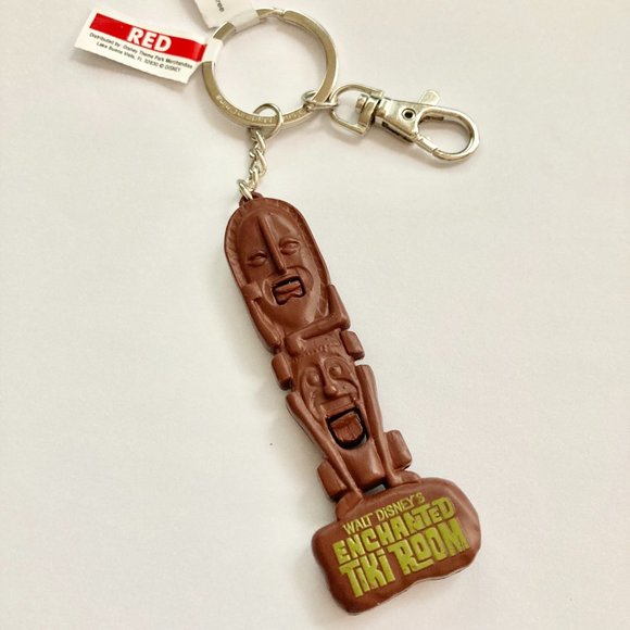 Disney World Enchanted Tiki Room Keychain Purse Charm Zipper Pull Disneyana - Picture 2 of 10